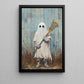 Spectral Lacrosse, Lacrosse Canvas Painting, Spooky Season Wall Art Decor, Halloween Poster Gift For Lacrosse Lovers