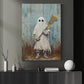 Spectral Lacrosse, Lacrosse Canvas Painting, Spooky Season Wall Art Decor, Halloween Poster Gift For Lacrosse Lovers