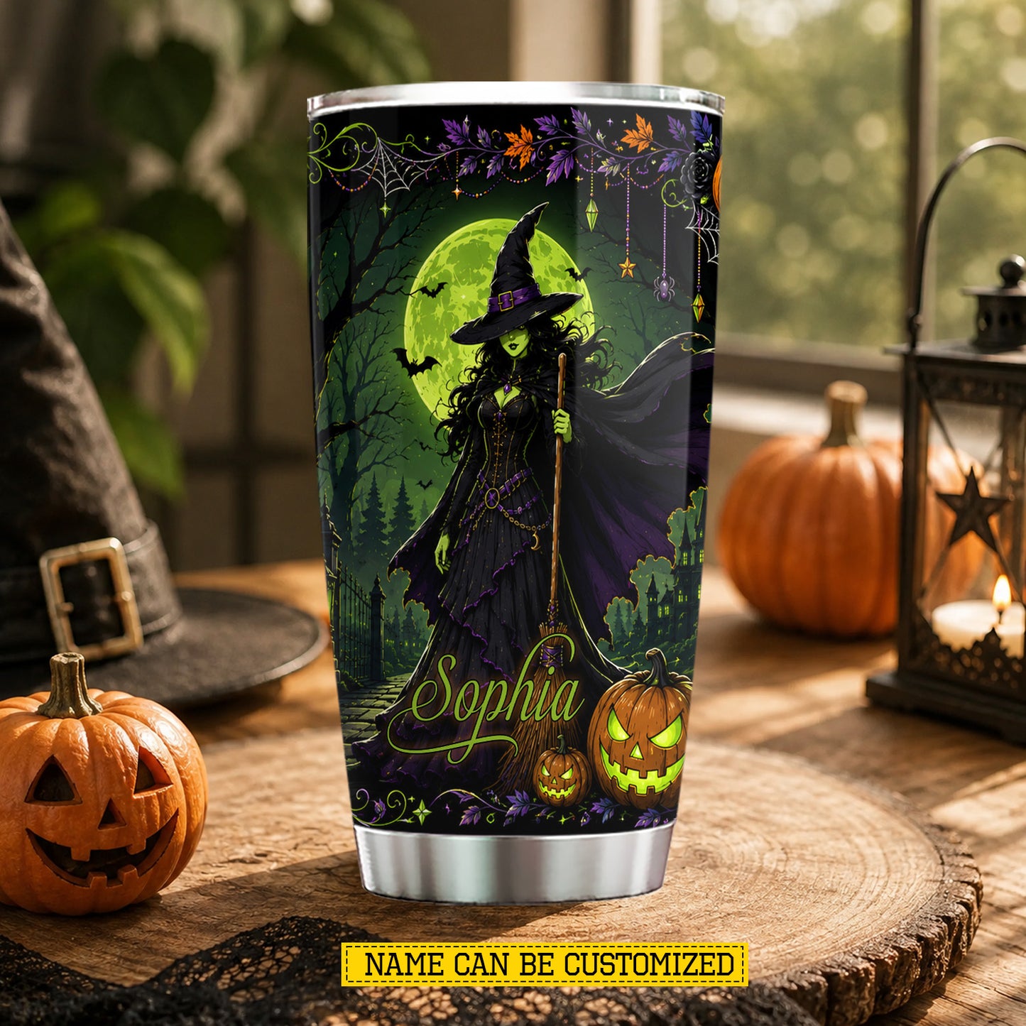 Personalized Halloween Witch Tumbler, Remind Them Who They’re Dealing With Stainless Steel Tumbler Spooky Season Gift For Witch Lover