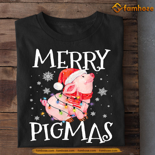 Pig Christmas T-shirt, Merry Pigmas, Gift For Pig Lovers, Pig Tees, Farm Tees