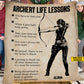 Vintage Personalized Archery Fleece Blanket, Archery Life Lessons Sport Woven Blanket - Sherpa Blanket Gift For Archery Lovers