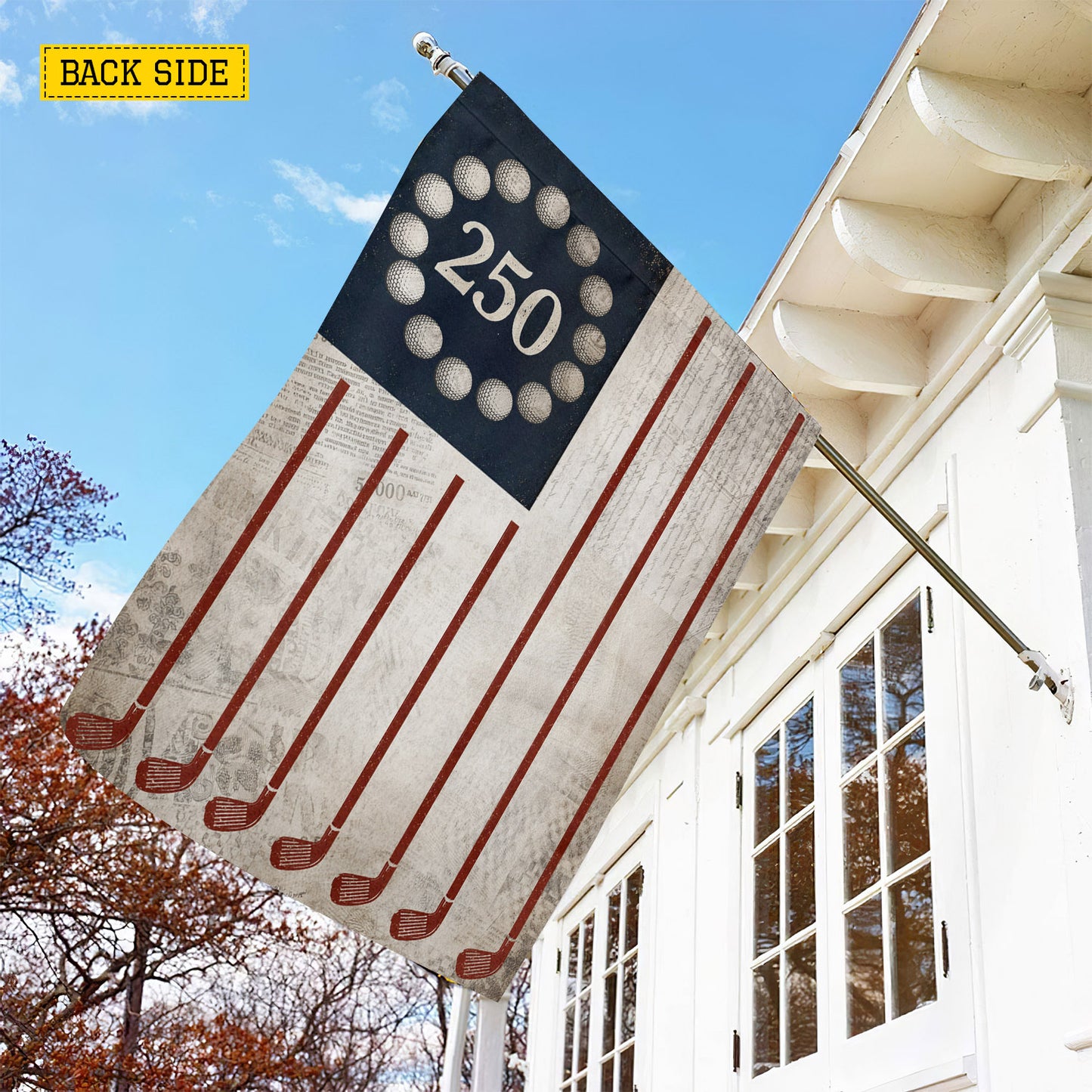 July 4th Golf 250 Anniversary USA Garden Flag & House Flag, Stars, Stripes And Fairways Outdoor Decor, Independence Day Yard Flag Gift For Golf Lover