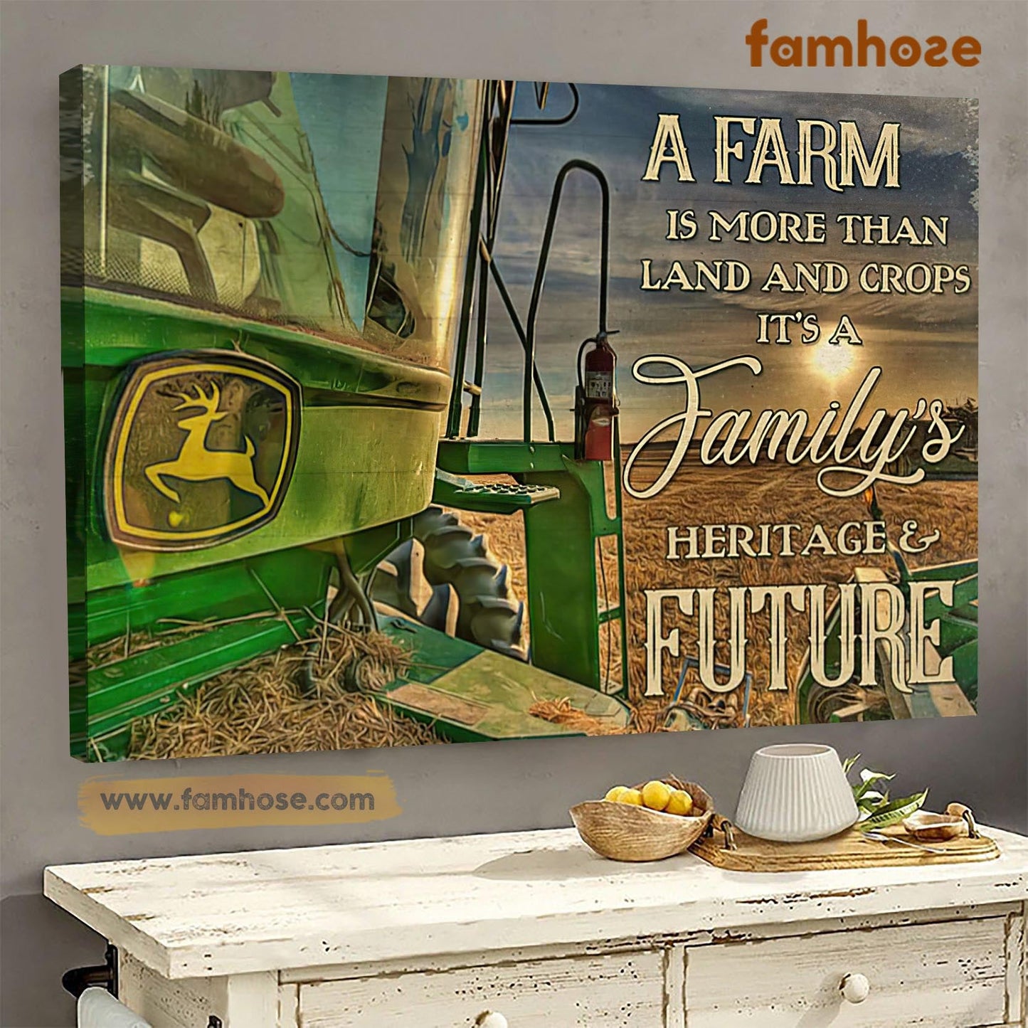 Farm Poster & Canvas, A Farm Is More Than Land And Crops It's A Family, Farmer Canvas Wall Art, Poster Gift For Farm Lovers