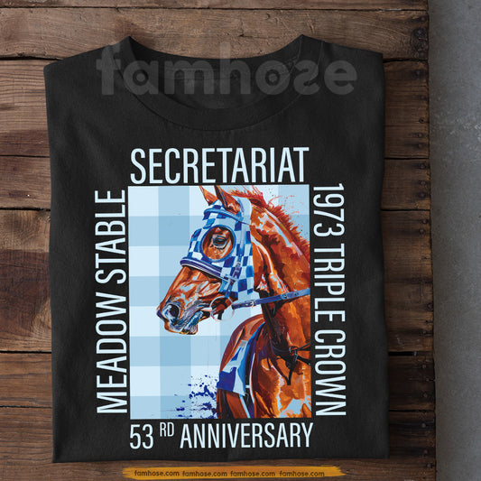 Kentucky Derby Day Horse Racing T-shirt, Secretariat Stable Triple Crown, Gift For Horse Racing Lovers, Horse Racing Tees