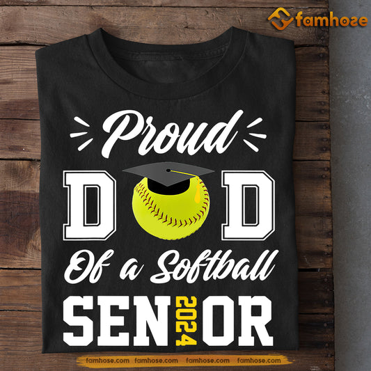 Softball T-shirt, Proud Dad Of A Softball, Father's Day Gift For Softball Lovers, Softball Players
