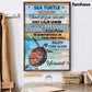Turtle Poster/Canvas, Travel At Your Own Pace Stay Calm Under, Turtle Canvas Wall Art, Poster Gift For Turtle Lovers