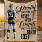 Motivational Personalized Volleyball Girl Fleece Blanket, Practice Like You Have Never Won Sport Woven Blanket, Cozy Sherpa Blanket Gift For Volleyball Lovers