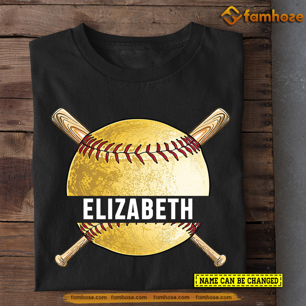 Personalized Softball T-shirt, Here Is My Favorite Sport, Gift For Softball Lovers, Softball Tees, Softball Girls