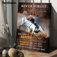 Barrel Racing Poster/Canvas, Never Forget Who You Are Loved More Than You Know, Barrel Racing Canvas Wall Art, Poster Gift For Barrel Racing Lovers