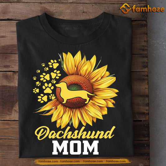 Mother's Day Dog T-shirt, Dachshund Inside Sunflower, Gift For Dachshund Dog Lovers, Dog Owner Tees