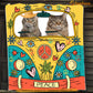 Cat Blanket, Cats Pattern Peace Fleece Blanket - Sherpa Blanket Gift For Cat Lover, Cat Owners