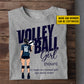 Personalized Volleyball Girl T-shirt, Gift For Kids Volleyball Lovers, Volleyball Girls