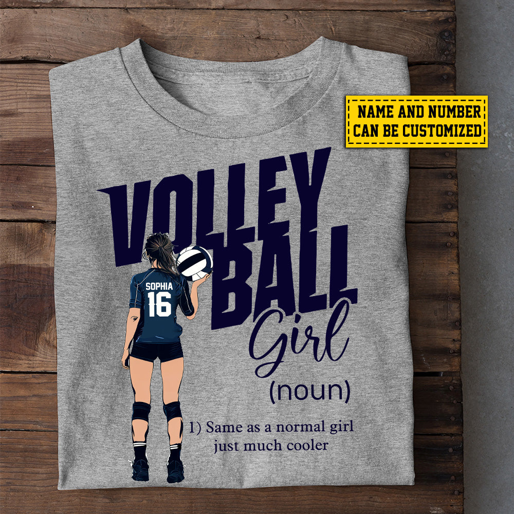 Personalized Volleyball Girl T-shirt, Gift For Kids Volleyball Lovers, Volleyball Girls