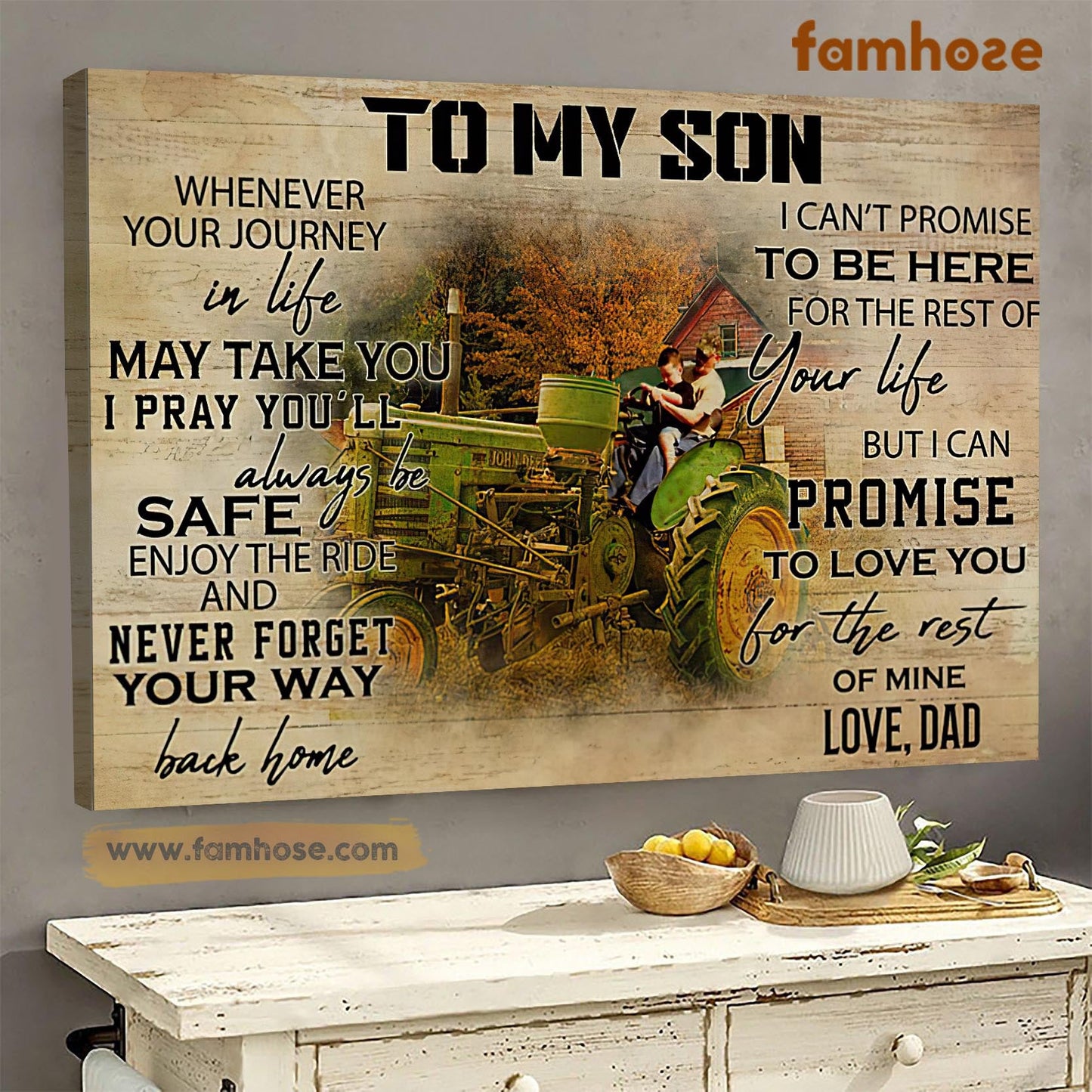 Farm Poster & Canvas, Wherever Your Journey In Life May Take You I Pray You'll Always Be Safe, Farmer Canvas Wall Art, Poster Gift For Farm Lovers