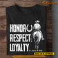 Cool Personalized Cowboy T-shirt, Honor Respect Loyalty Tees Gift For Horse Lovers, Cowboy Lovers