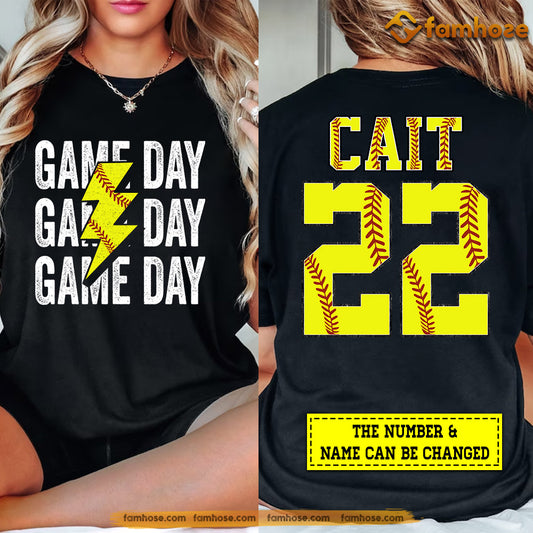 Personalized Motivation Softball T-shirt, Shirt Designed For Both Sides Gift For Softball Lovers, Softball Tees, Softball Girls