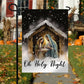 Oh Holy Night A Celebration of God's Love Christmas Garden Flag - House Flag, Nativity Religious Winter Jesus Christians Flag Gift