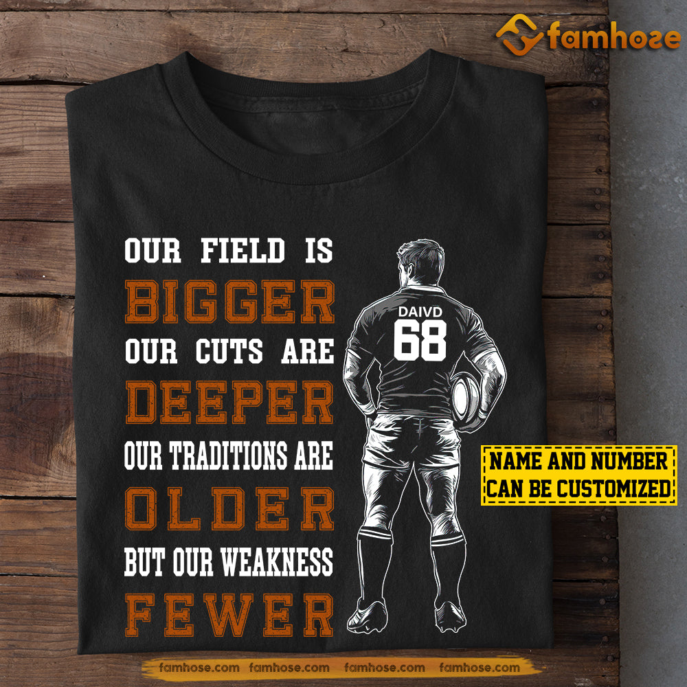 Cool Personalized Rugby Boy T-shirt, Our Field Is Bigger Sport Tees Gift For Rugby Players, Rugby Lovers