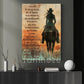 Cowgirl Canvas Painting, I Choose To Live By Choice, Rodeo Wall Art Decor, Poster Gift For Horse Lovers