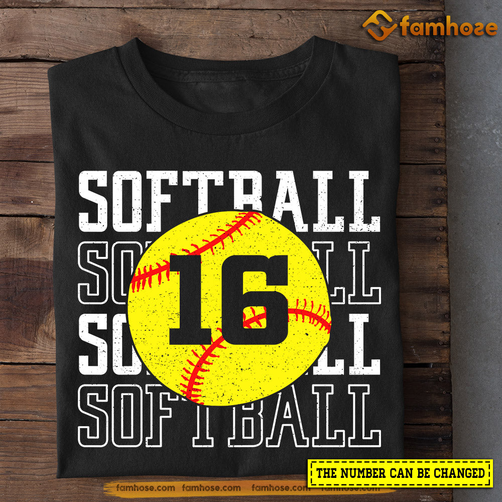 Personalized Softball T-shirt, My Favorite Softball, Gift For Softball Lovers, Softball Tees, Softball Girls