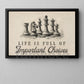 A Chess-Inspired Canvas Painting, Life Is Full Of Important Choices, Motivational Wall Art Decor, Poster Gift for Decoring Office, Living Room, or Workspace