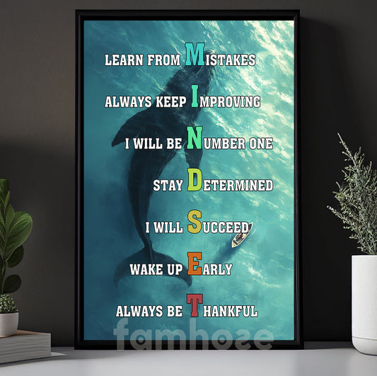Inspirational Motivation Canvas Painting, Mindset, Wall Art Decor, Poster Gift For Decorating Your Home