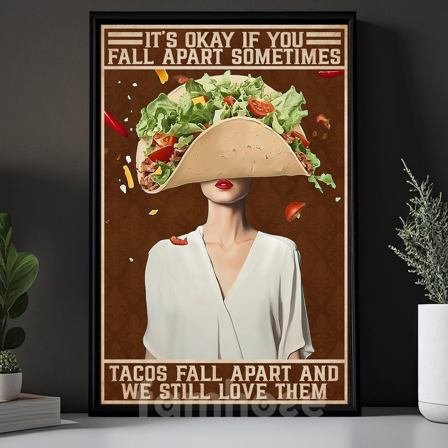 Morden Canvas Painting, It's Okay If You Fall Apart Sometimes Wall Art Decor, Morden Women Poster Gift