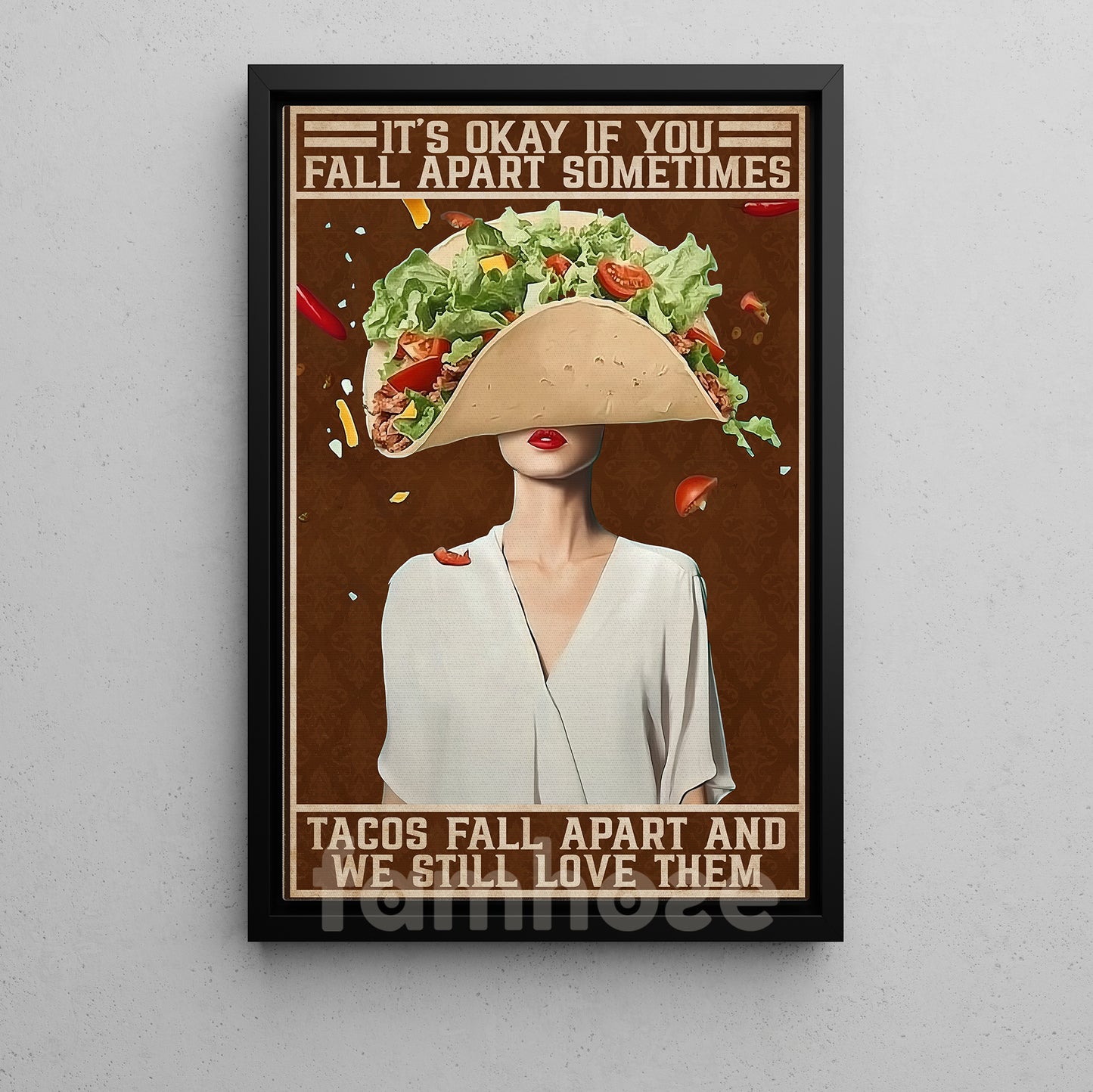 Morden Canvas Painting, It's Okay If You Fall Apart Sometimes Wall Art Decor, Morden Women Poster Gift
