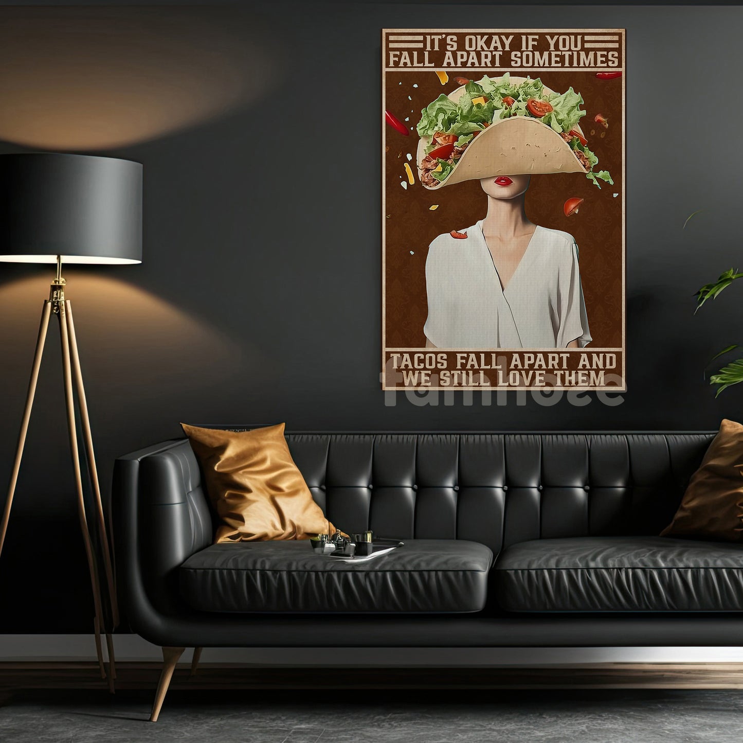 Morden Canvas Painting, It's Okay If You Fall Apart Sometimes Wall Art Decor, Morden Women Poster Gift