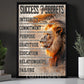 Success 7 Secrets, Motivational Lion Wall Art Decor, Inspirational Canvas Painting, Poster Gift for Decoring Office, Living Room, or Workspace