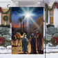 Journey Of The Magic In The Desert Oasis, Christmas Garden Flag - House Flag, Nativity Religious Christians Flag Gift