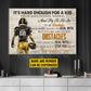 Personalized Football Boy Kid Canvas Painting, It's Hard Enough For A Kid Cool Inspirational Quote Wall Art Decor, Poster Gift For Football Lovers