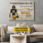 Personalized Football Boy Kid Canvas Painting, It's Hard Enough For A Kid Cool Inspirational Quote Wall Art Decor, Poster Gift For Football Lovers