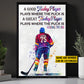 Personalized Hockey Canvas Painting, A Good Hockey Player Sports Wall Art Decor, Poster Gift For Hockey Lovers
