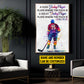 Personalized Hockey Canvas Painting, A Good Hockey Player Sports Wall Art Decor, Poster Gift For Hockey Lovers