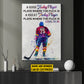 Personalized Hockey Canvas Painting, A Good Hockey Player Sports Wall Art Decor, Poster Gift For Hockey Lovers