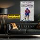 Personalized Hockey Canvas Painting, A Good Hockey Player Sports Wall Art Decor, Poster Gift For Hockey Lovers