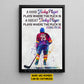 Personalized Hockey Canvas Painting, A Good Hockey Player Sports Wall Art Decor, Poster Gift For Hockey Lovers