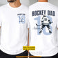 Personalized Hockey Dad Two-sided T-shirt, Hockey Dad Design Tees Father's Day Gift For Hockey Lovers
