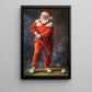 Funny Christmas Santa Claus Playing Golf Canvas Painting, Golf Wall Art Decor, Xmas Poster Gift For Golf Lovers