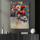 Funny Christmas Santa Claus Playing Skateboarding Canvas Painting, Sports Wall Art Decor, Xmas Poster Gift For Skateboarding Lovers