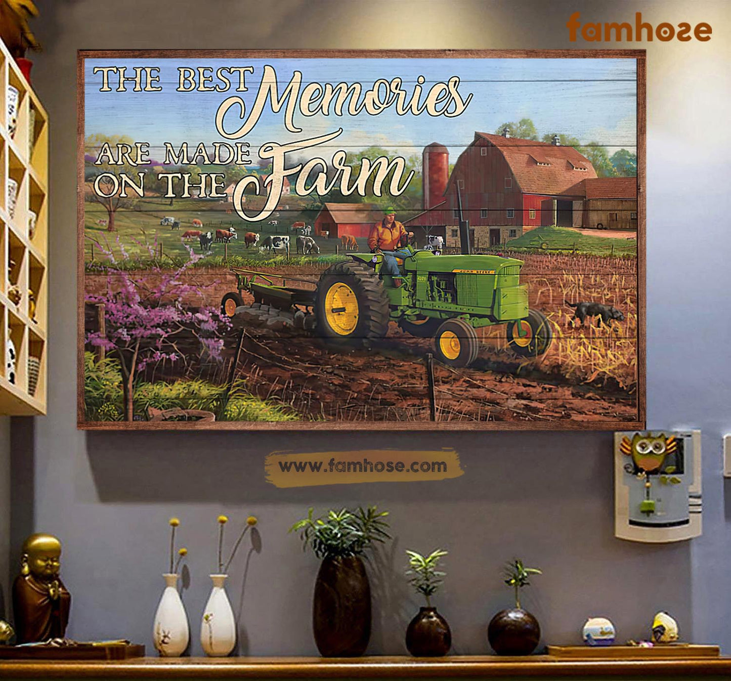 Tractor Poster & Canvas, The Best Memories Are Made On The Farm, Tractor Canvas Wall Art, Poster Gift For Tractor Lovers