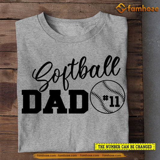 Personalized Softball T-shirt, Softball Dad, Gift For Softball Lovers, Softball Tees, Softball Girls