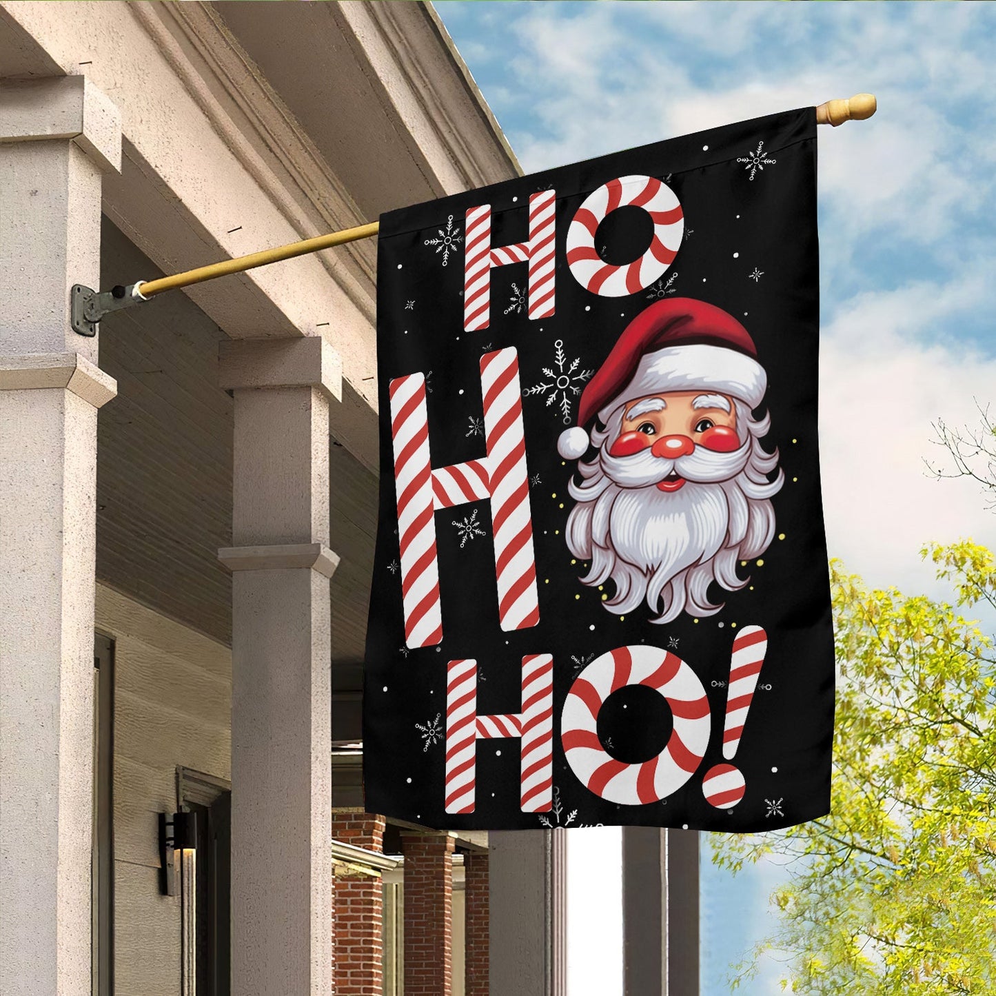 Santa Claus Themed Festive, Ho Ho Ho, Christmas Garden Flag - House Flag, Flag Gift For Santa Claus Lovers