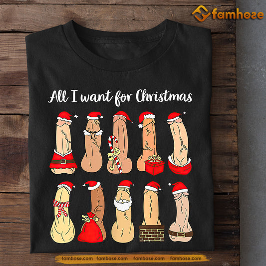 Funny Christmas T-shirt Gift For Adult, All I Want For Christmas