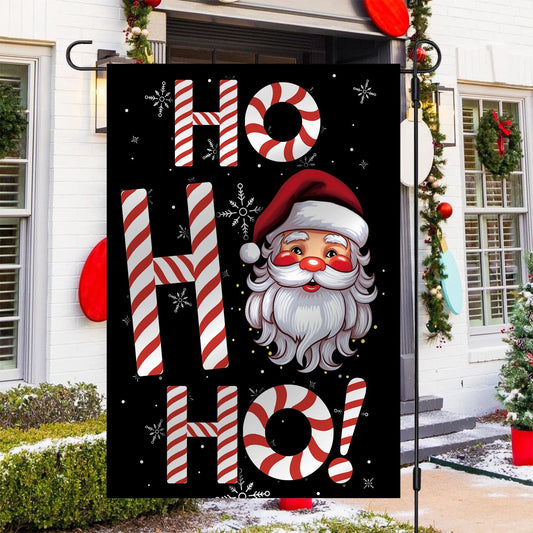 Santa Claus Themed Festive, Ho Ho Ho, Christmas Garden Flag - House Flag, Flag Gift For Santa Claus Lovers