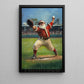 Christmas Baseball Canvas Painting, Santa Claus Playing Baseball, Sports Wall Art Decor, Gift For Baseball Lovers