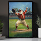 Christmas Baseball Canvas Painting, Santa Claus Playing Baseball, Sports Wall Art Decor, Gift For Baseball Lovers