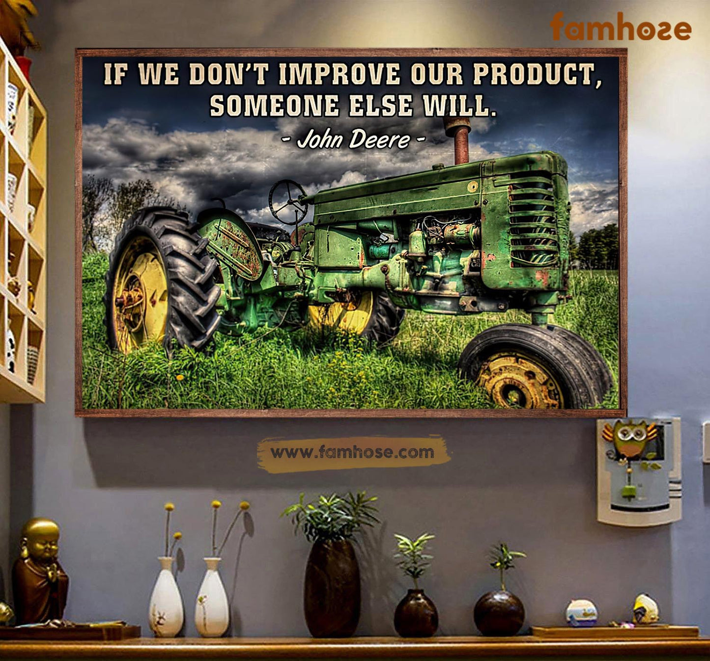 Tractor Poster & Canvas, If We Don't Improve Our Product Someone Else Will, Tractor Canvas Wall Art, Poster Gift For Tractor Lovers