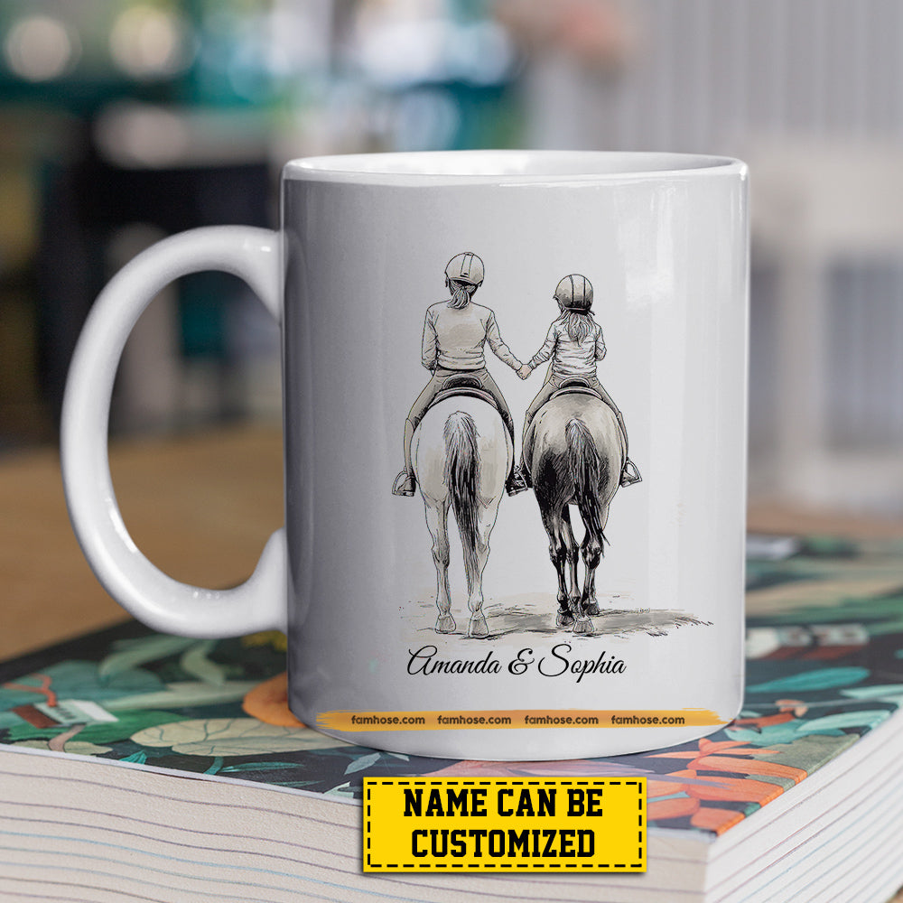 Personalized Horse Riding Mom & Daughter Mug, To My Mother You Are A Woman Like No Other, Best Mother's Day Gift For Mom From Horse Girl